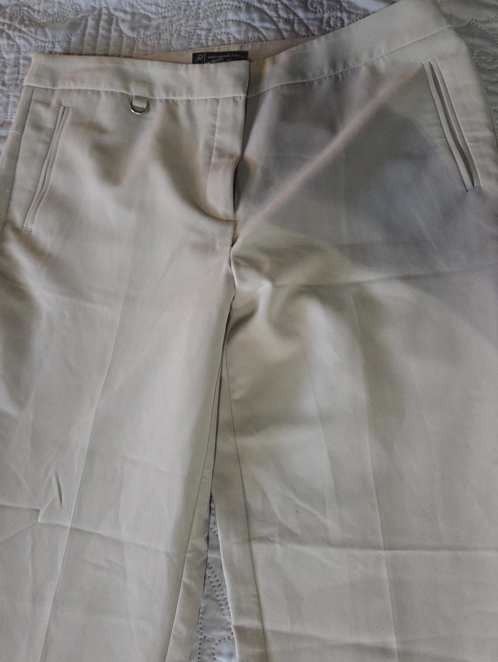 Adrianna Papell Beige Dress Ankle Pants
